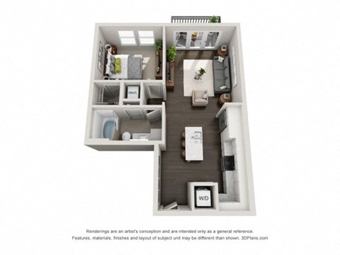 A3 Floor Plan at Marq on Main, Lisle